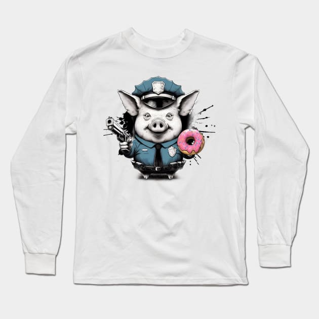 Pigs Long Sleeve T-Shirt by Ill design 